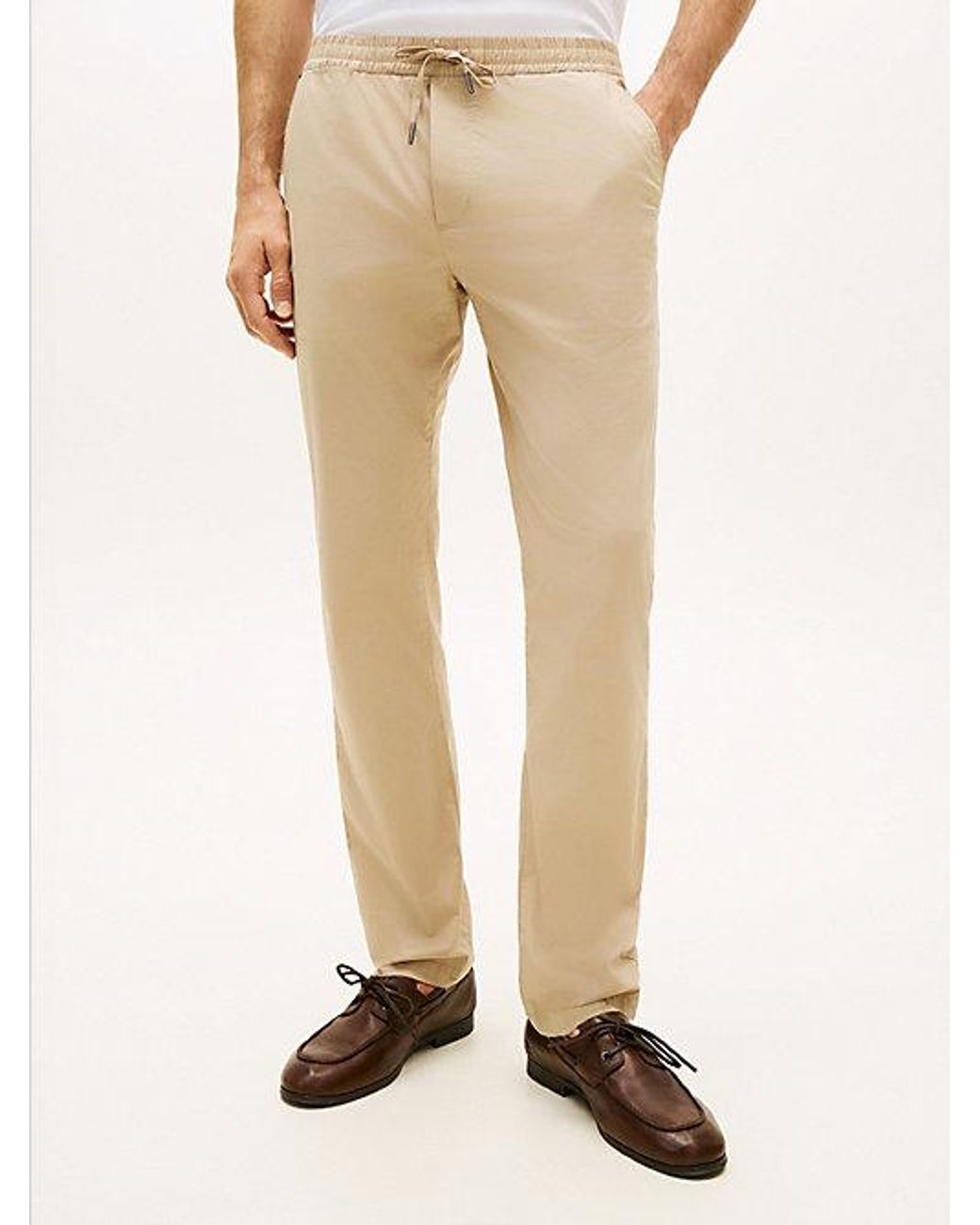 Tommy Hilfiger Natural Denton Lightweight Slim Chinos for men