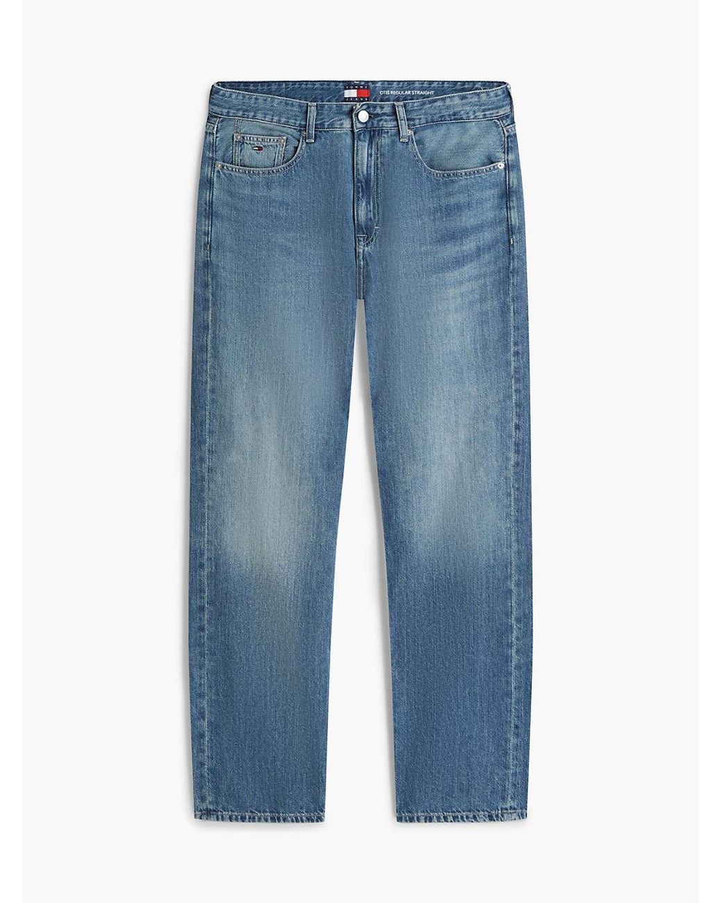 Tommy Hilfiger Blue Otis Regular Straight Jeans With Linen for men