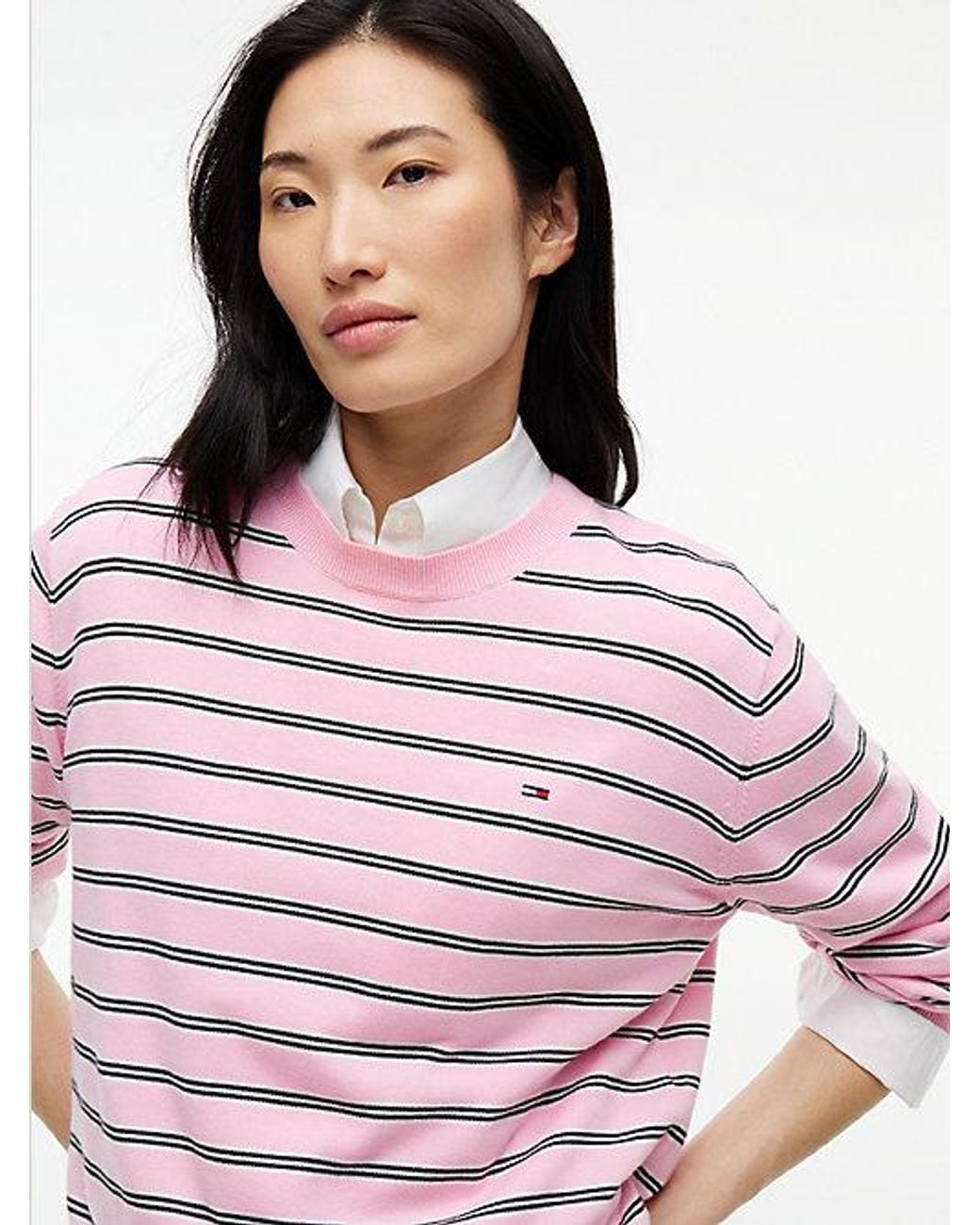 Tommy Hilfiger Red Tommy Jeans Relaxed Crew Neck Jumper