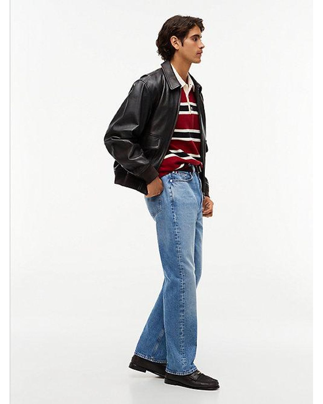 Tommy Hilfiger Blue River Relaxed Straight Faded Jeans for men