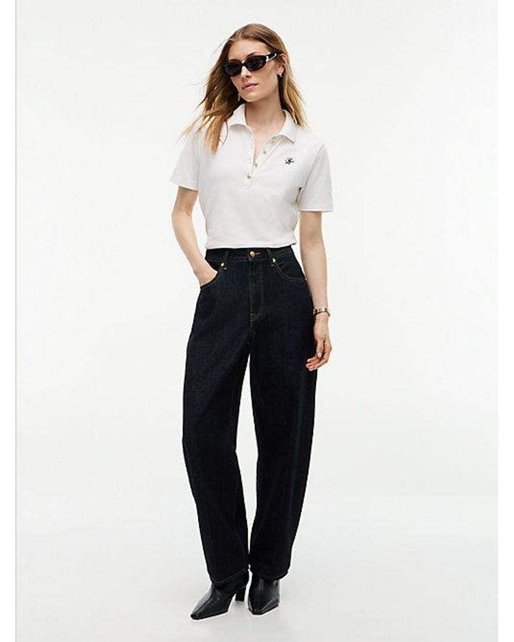 Tommy Hilfiger Blue Quinn Mid Rise Barrel Jeans