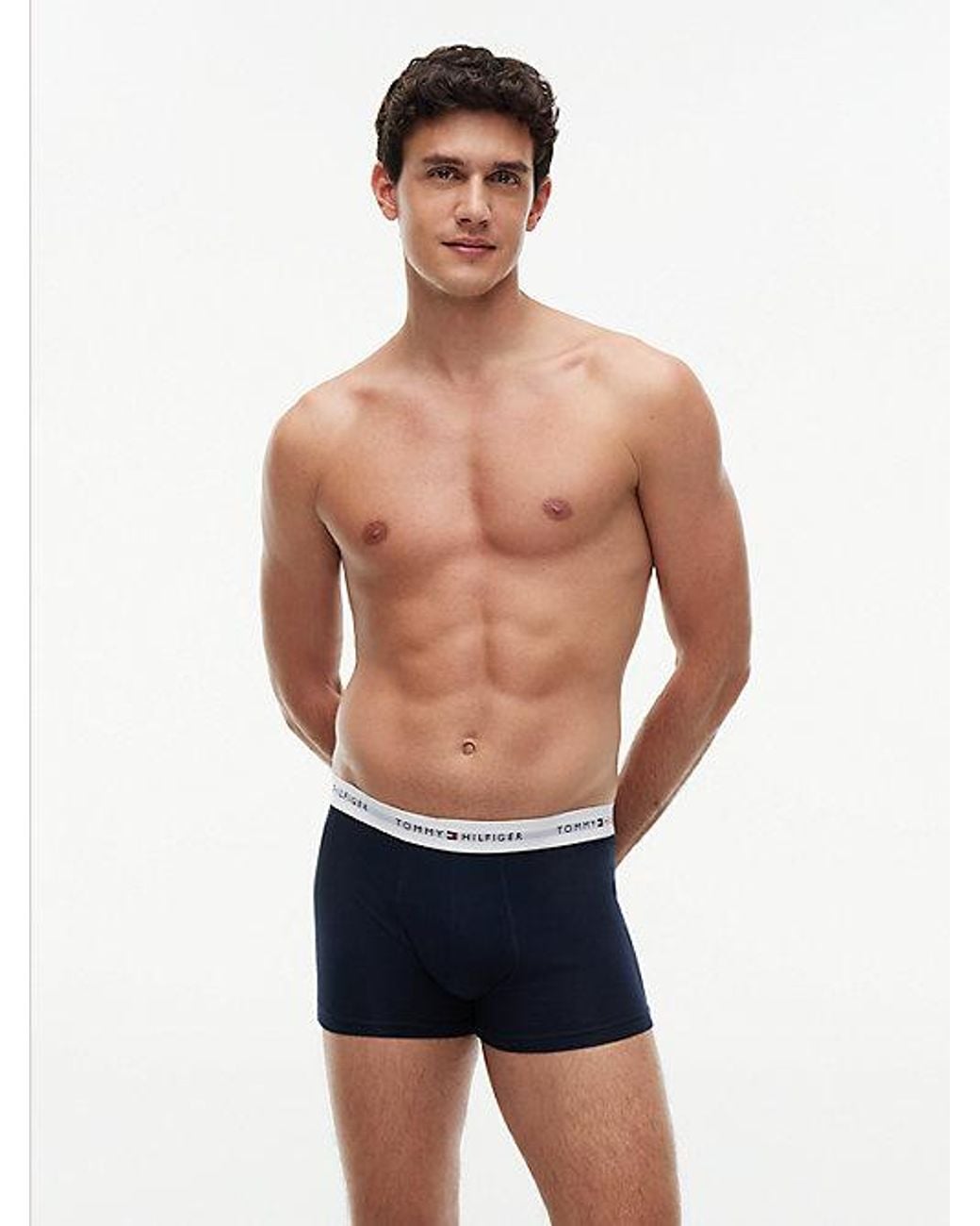 Tommy Hilfiger Gray 5 Pack Signature Logo Waistband Trunks for men