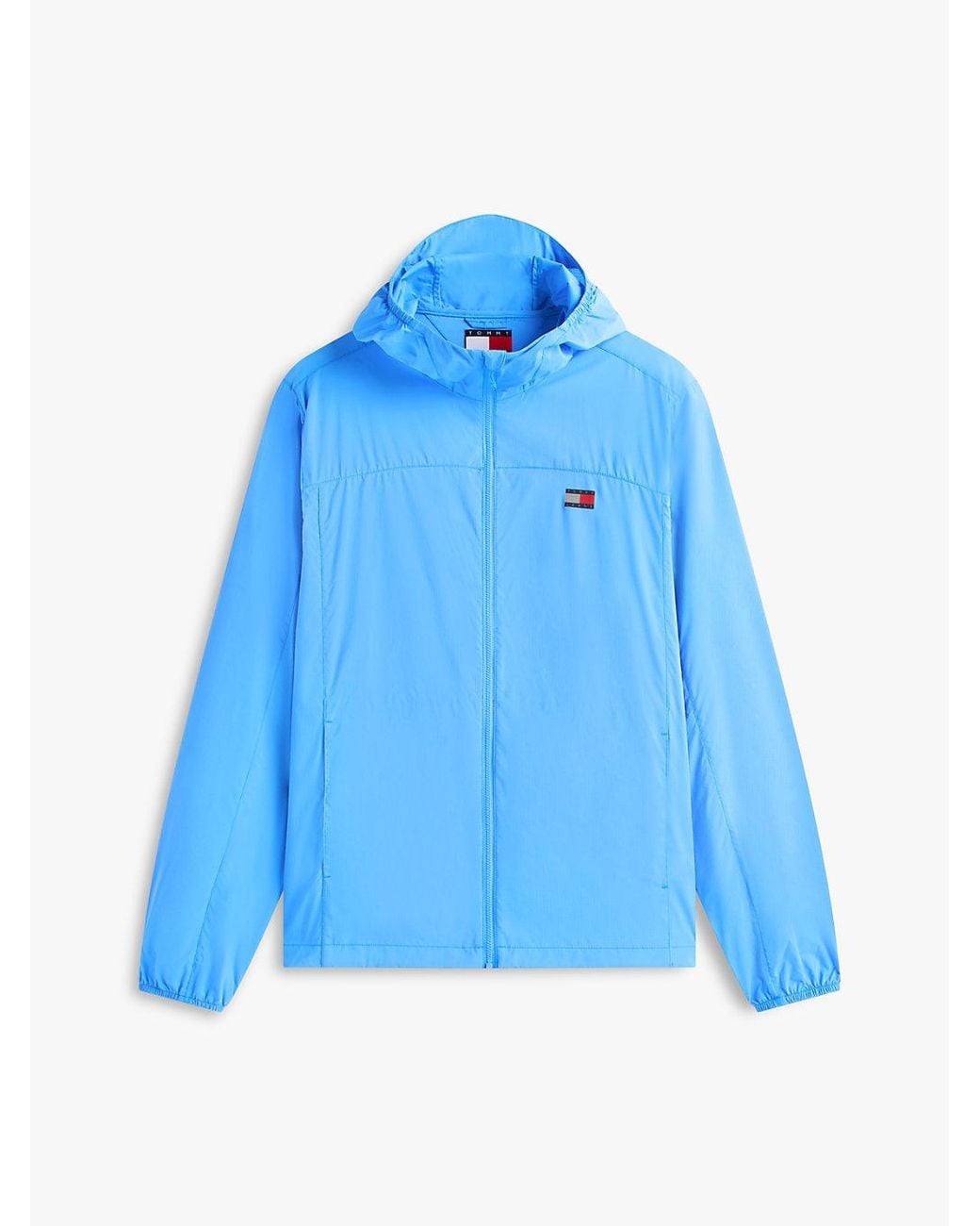 Tommy Hilfiger Blue Water Repellent Ripstop Hooded Zip-Thru Jacket for men