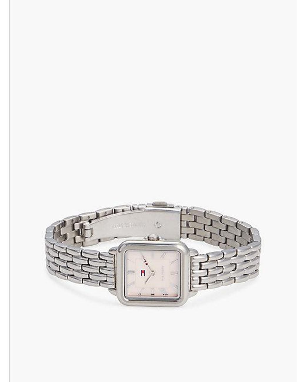 Tommy Hilfiger White Mother Of Pearl Dial Stainless Steel Watch