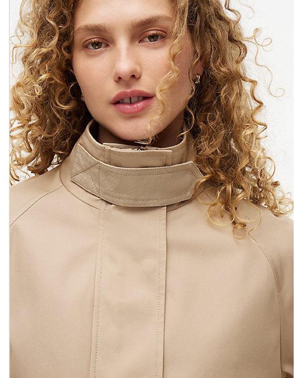 Tommy Hilfiger White Flag Jacquard Twill Relaxed Cape Coat