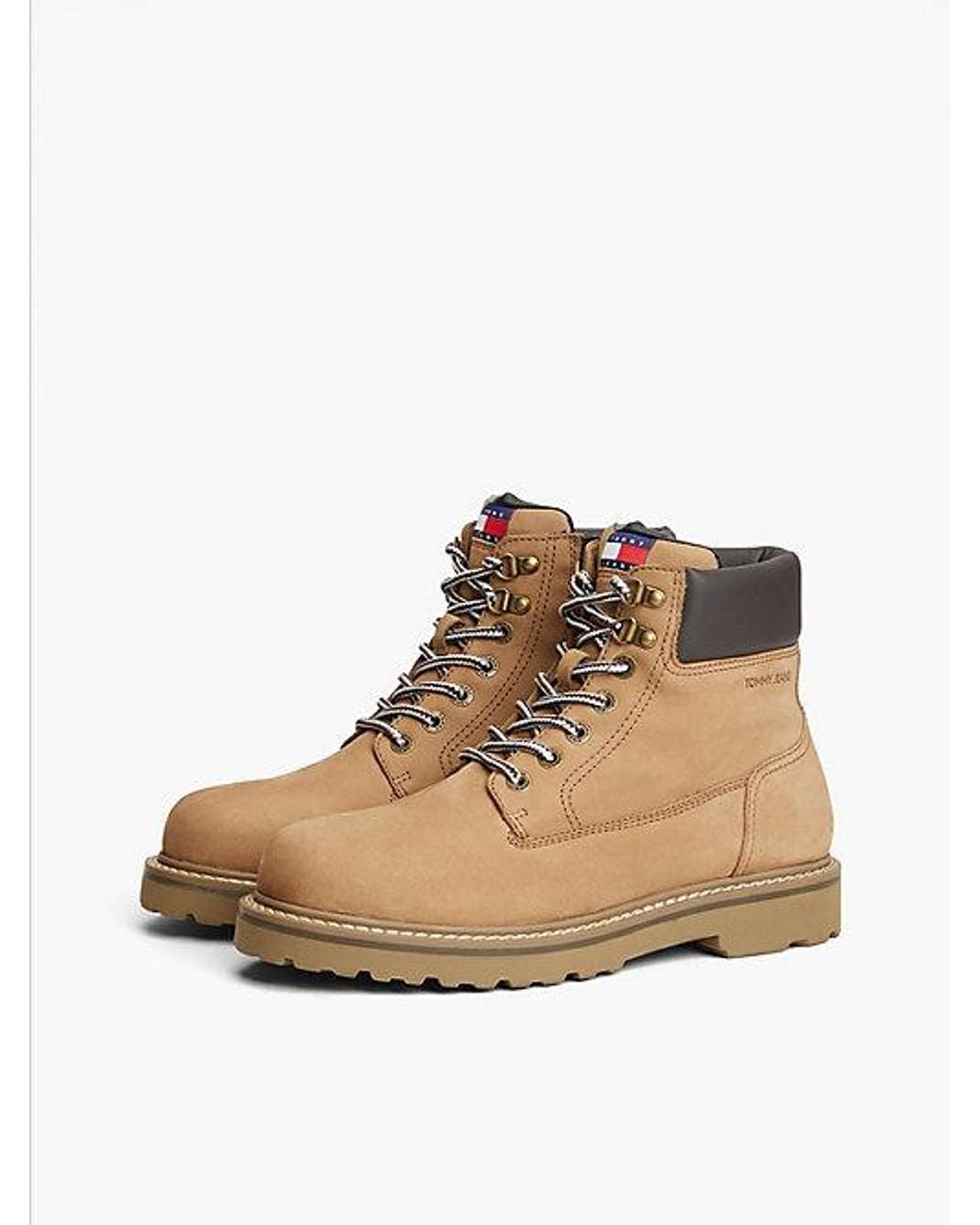 Tommy Hilfiger Natural Tommy Jeans Archive Leather Warm Lined Boots for men