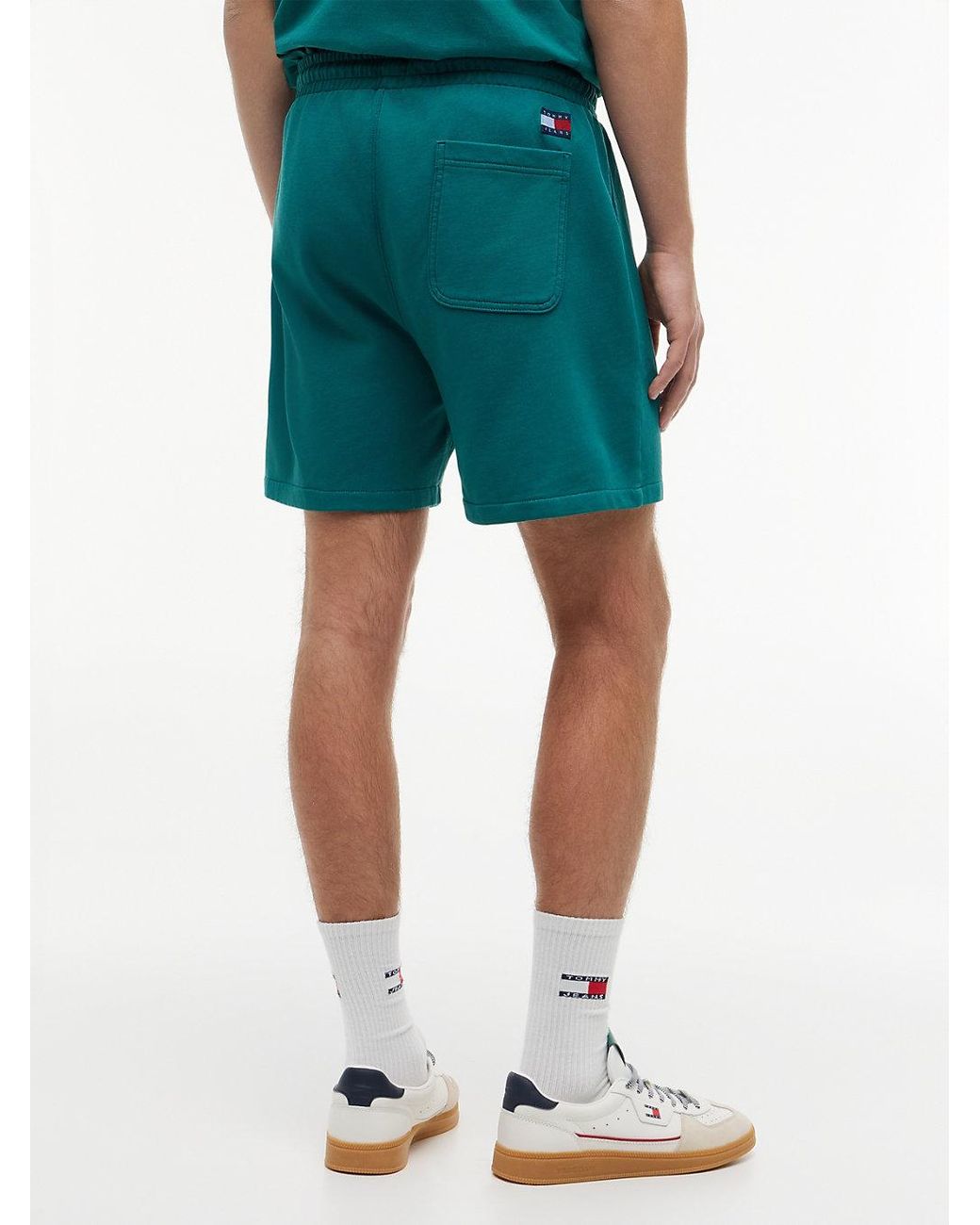 Tommy Hilfiger Green Classic Tonal Logo Embroidery Sweat Shorts for men