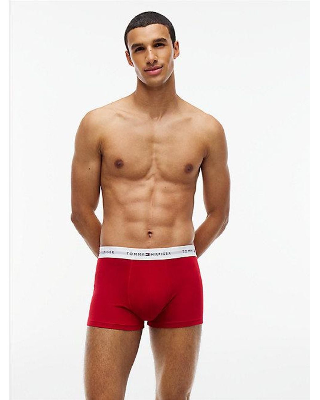 Tommy Hilfiger Gray 7 Pack Signature Logo Waistband Trunks for men