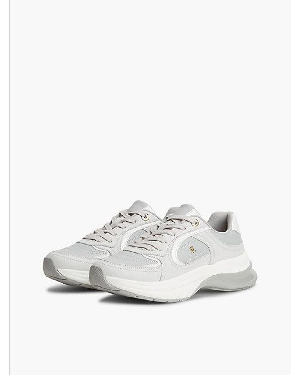 Tommy Hilfiger White Th Monogram Leather Chunky Trainers