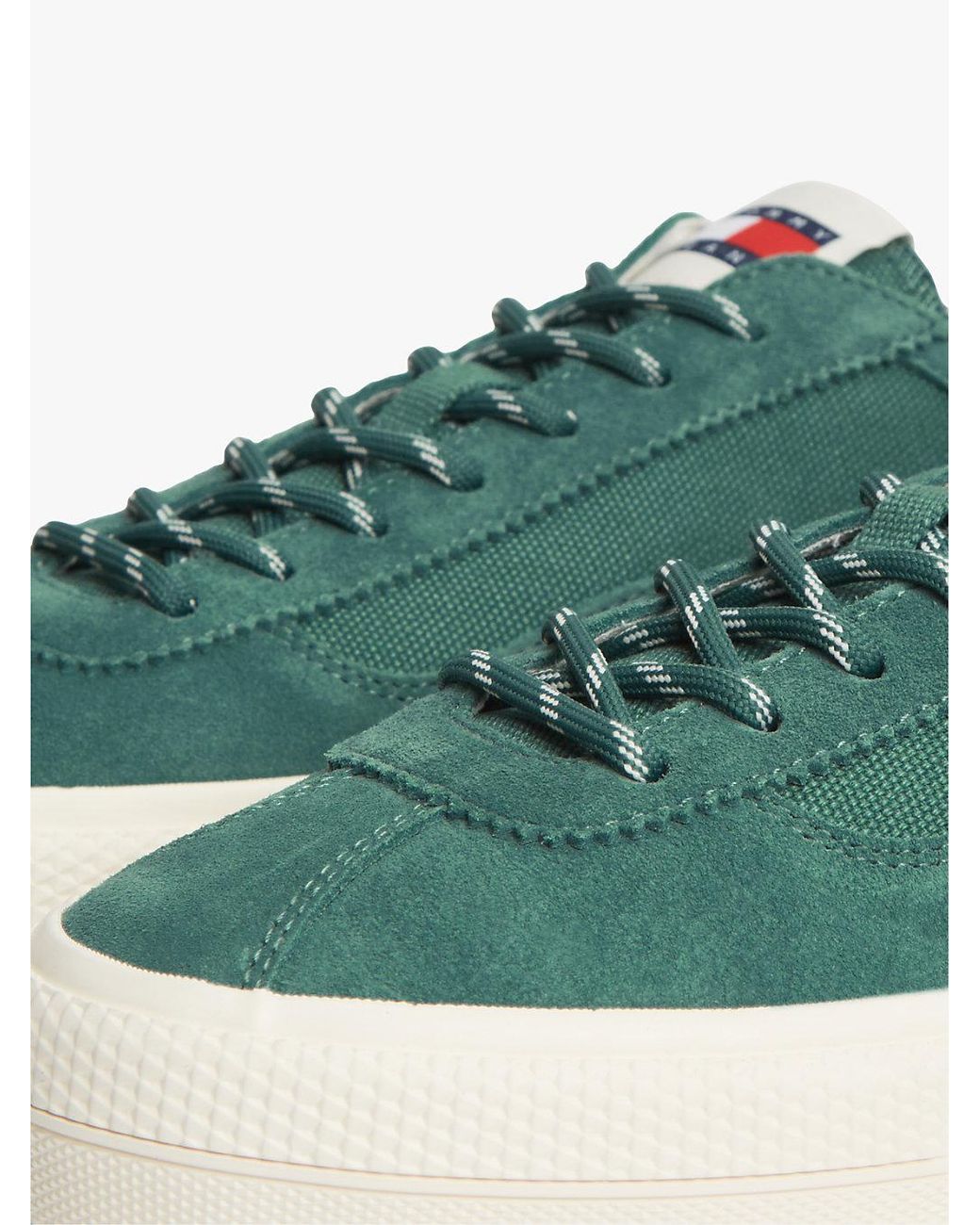 Tommy Hilfiger Green Canvas Archive Runner Trainers for men