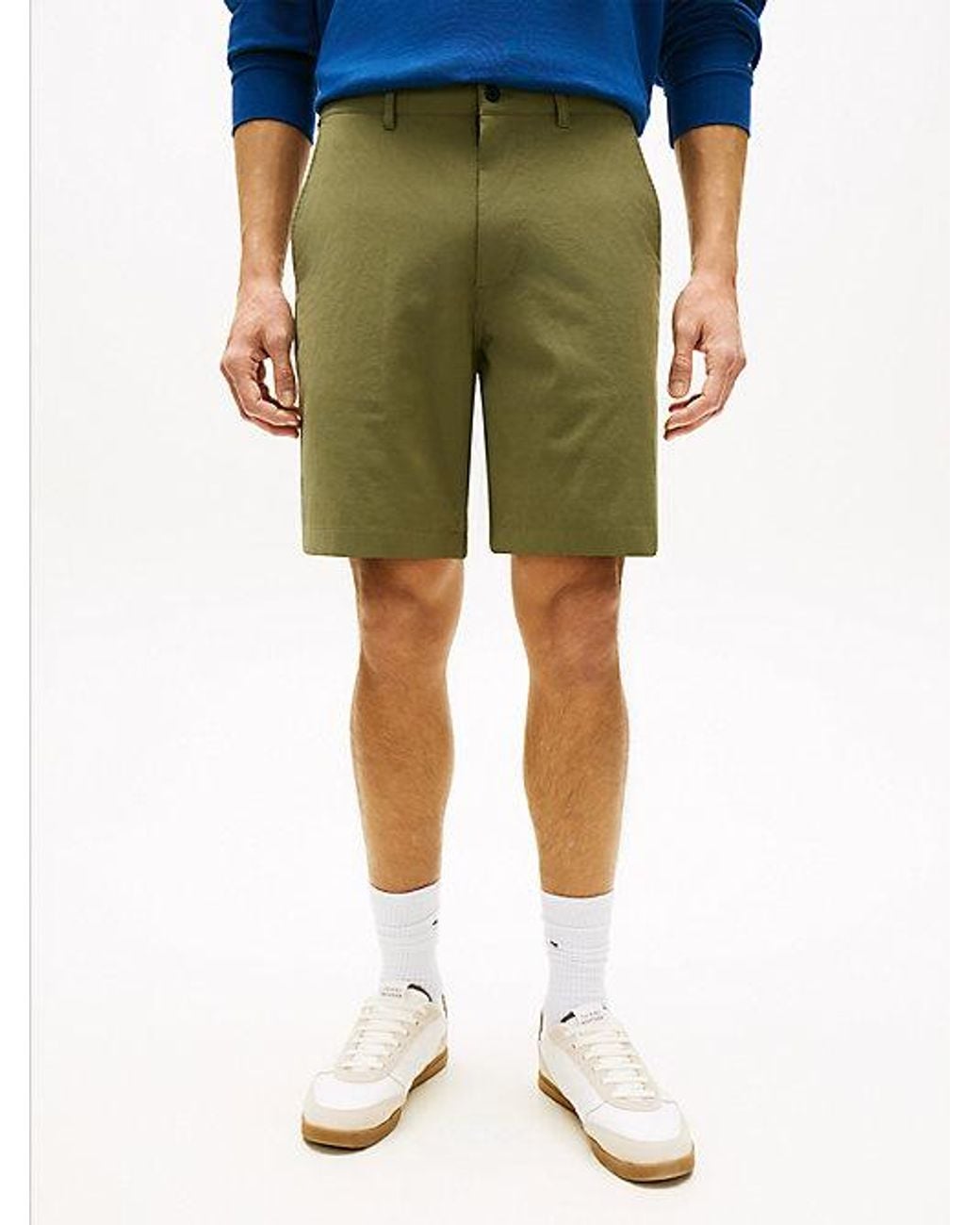 Tommy Hilfiger Blue Dover Flag Embroidery Regular Fit Chino Shorts for men