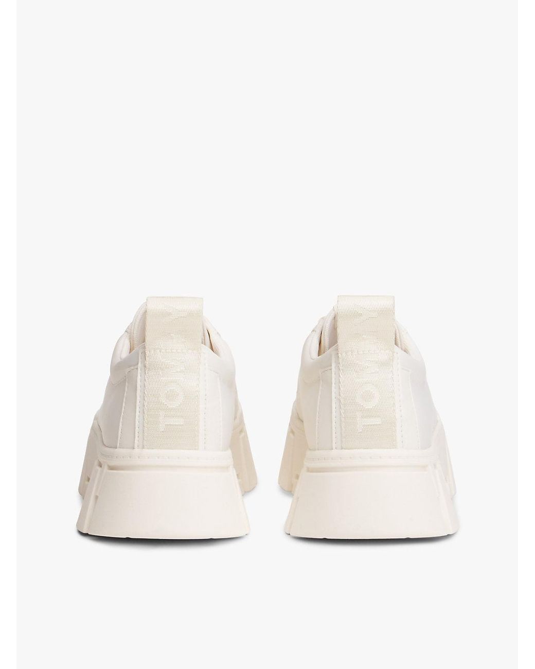 Tommy Hilfiger Natural Logo Tab Platform Cleat Trainers