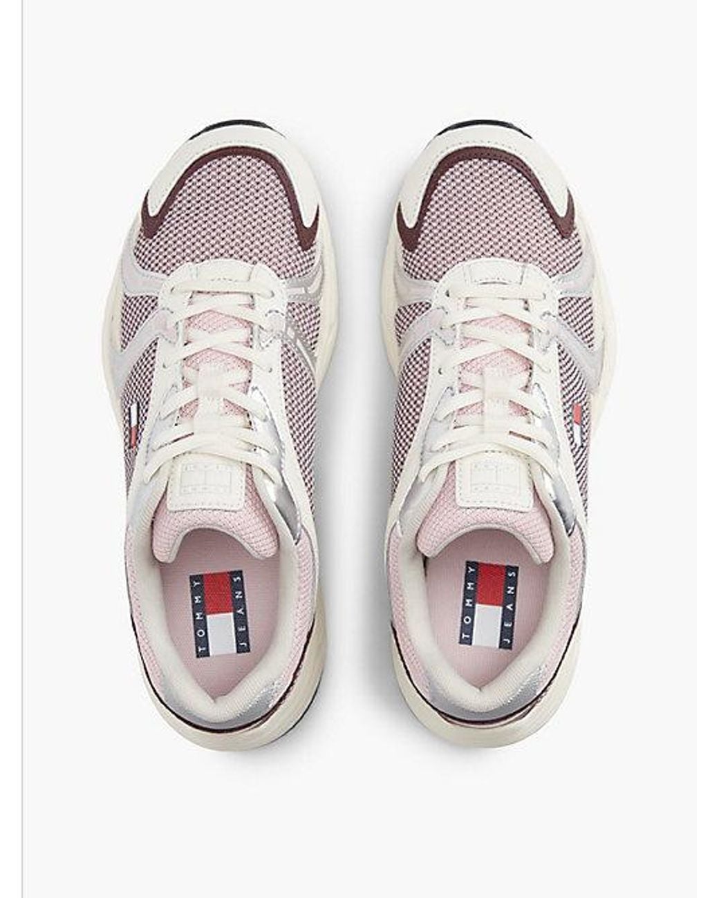 Tommy Hilfiger White Tommy Jeans Logo Mixed Texture Trainers