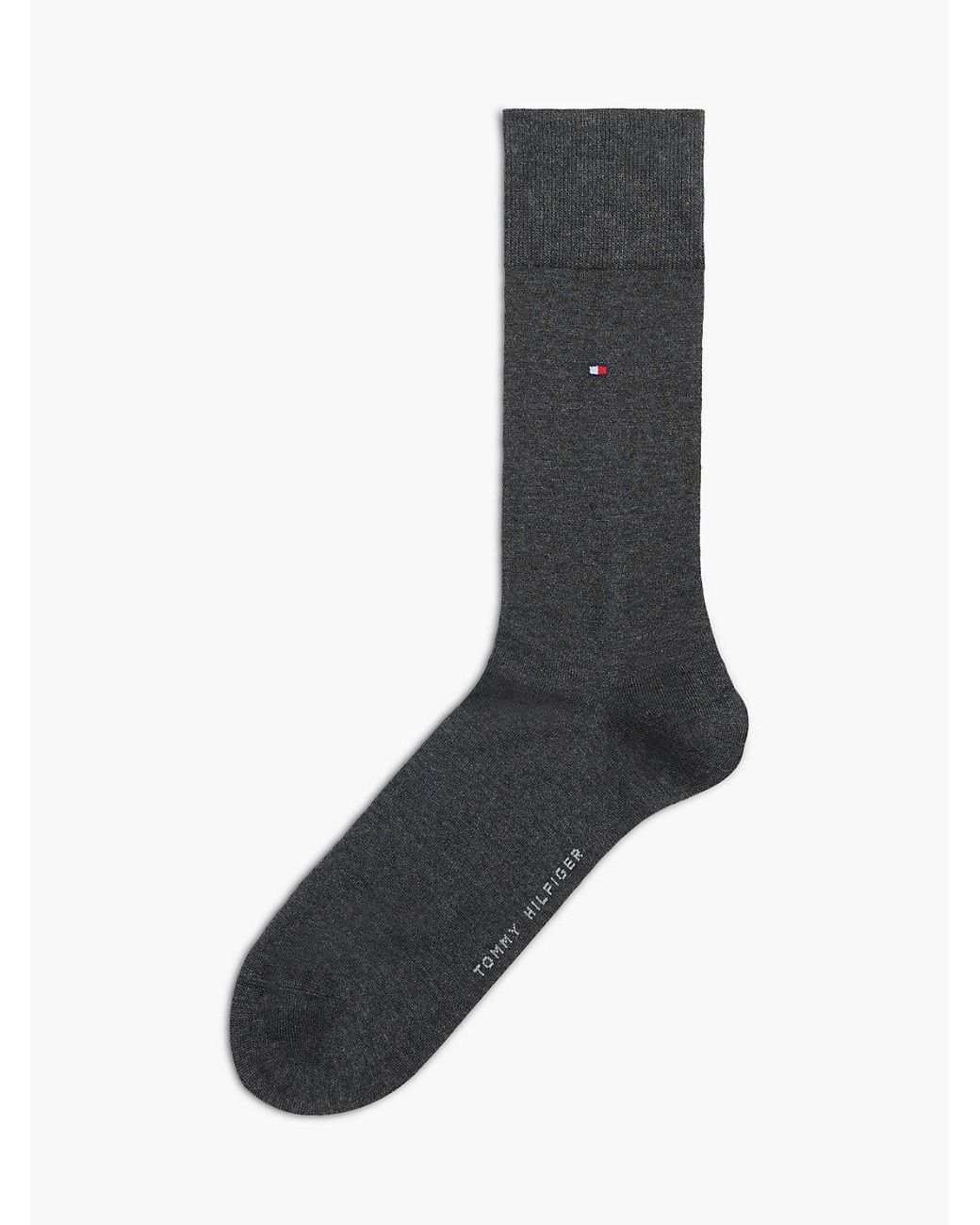 Tommy Hilfiger Gray 1-pack Flag Embroidery Socks With Cashmere for men