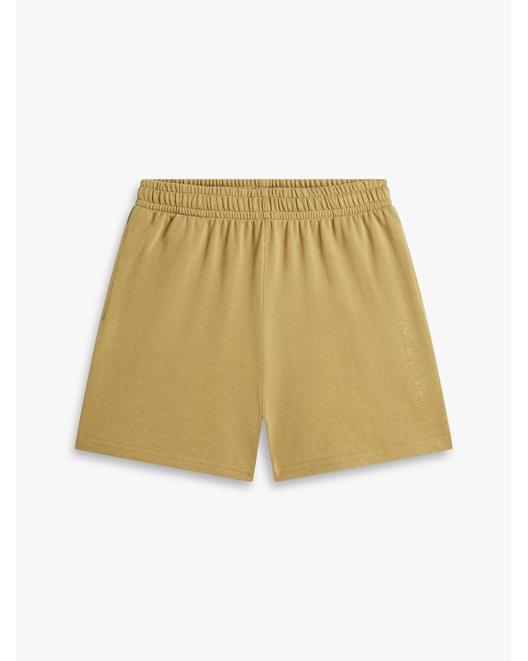 Tommy Hilfiger Natural Essential Logo Embroidery Lounge Shorts