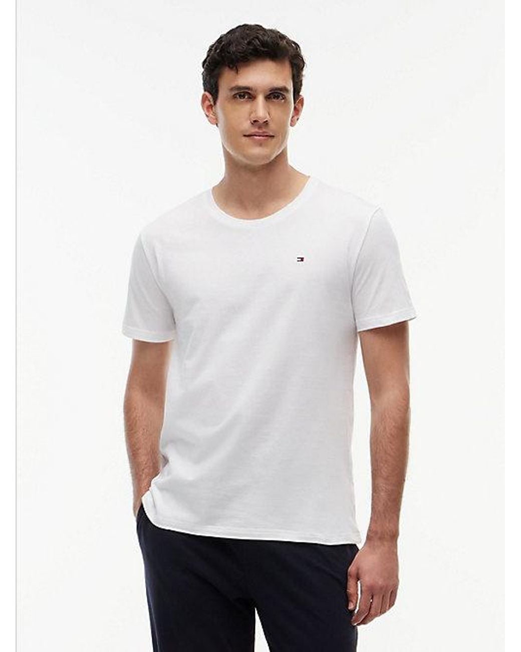 Tommy Hilfiger White 3-Pack Signature Jersey Lounge T-Shirts for men