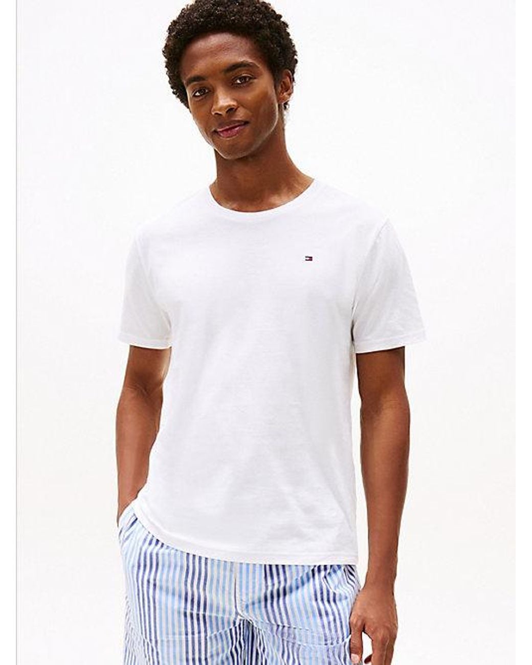 Tommy Hilfiger White 3-Pack Signature Jersey Lounge T-Shirts for men