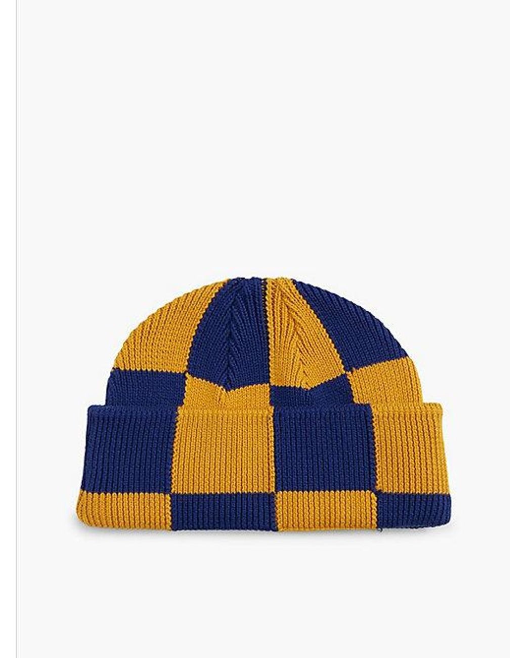 Tommy Hilfiger Blue Tommy Jeans Signature Logo Rib Knit Short Beanie for men
