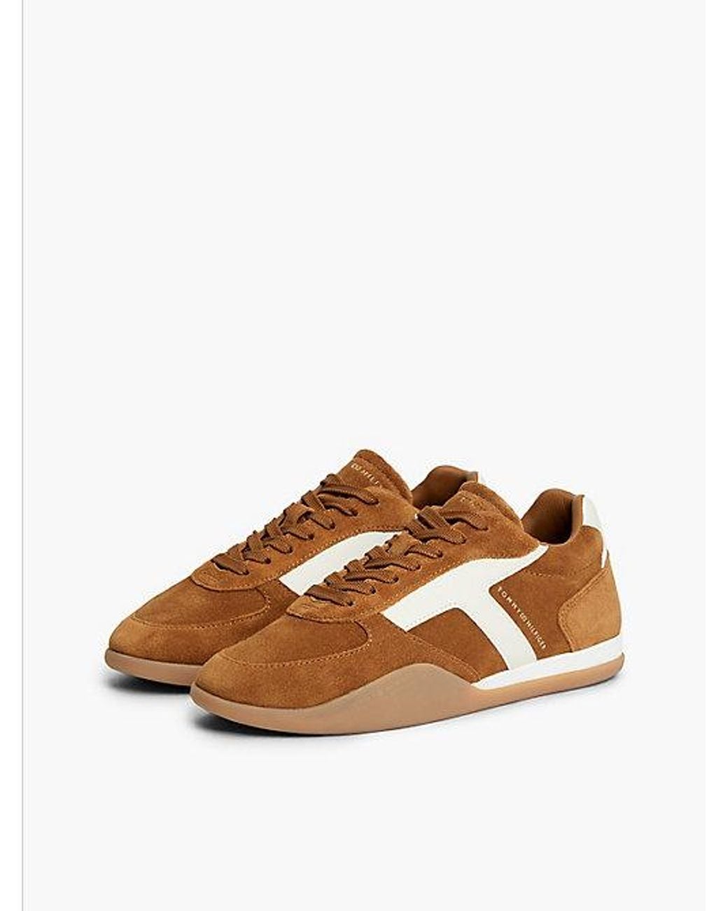 Tommy Hilfiger Brown Suede Vintage Low Profile Trainers