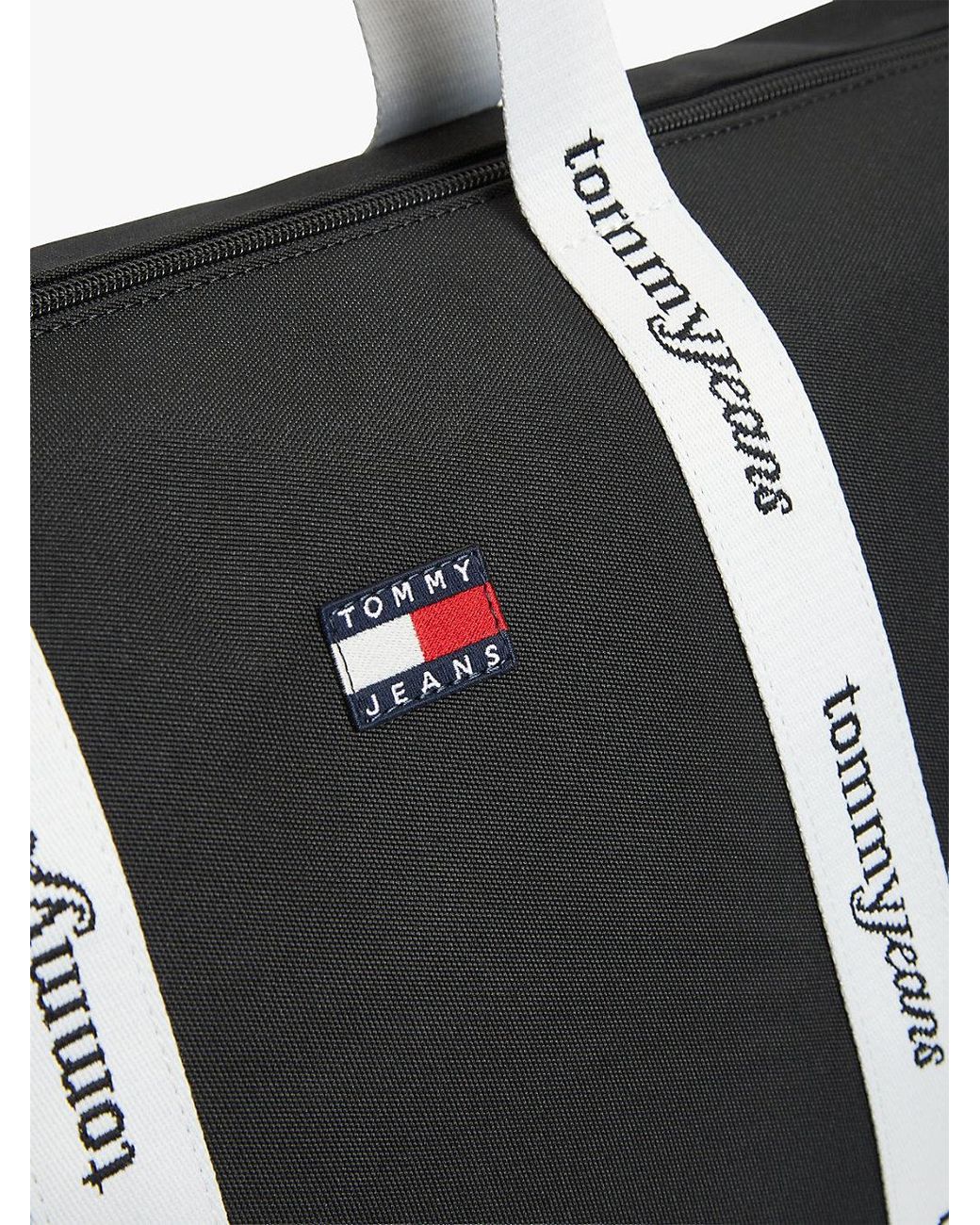 Tommy Hilfiger White Essential Repeat Logo Tote Bag