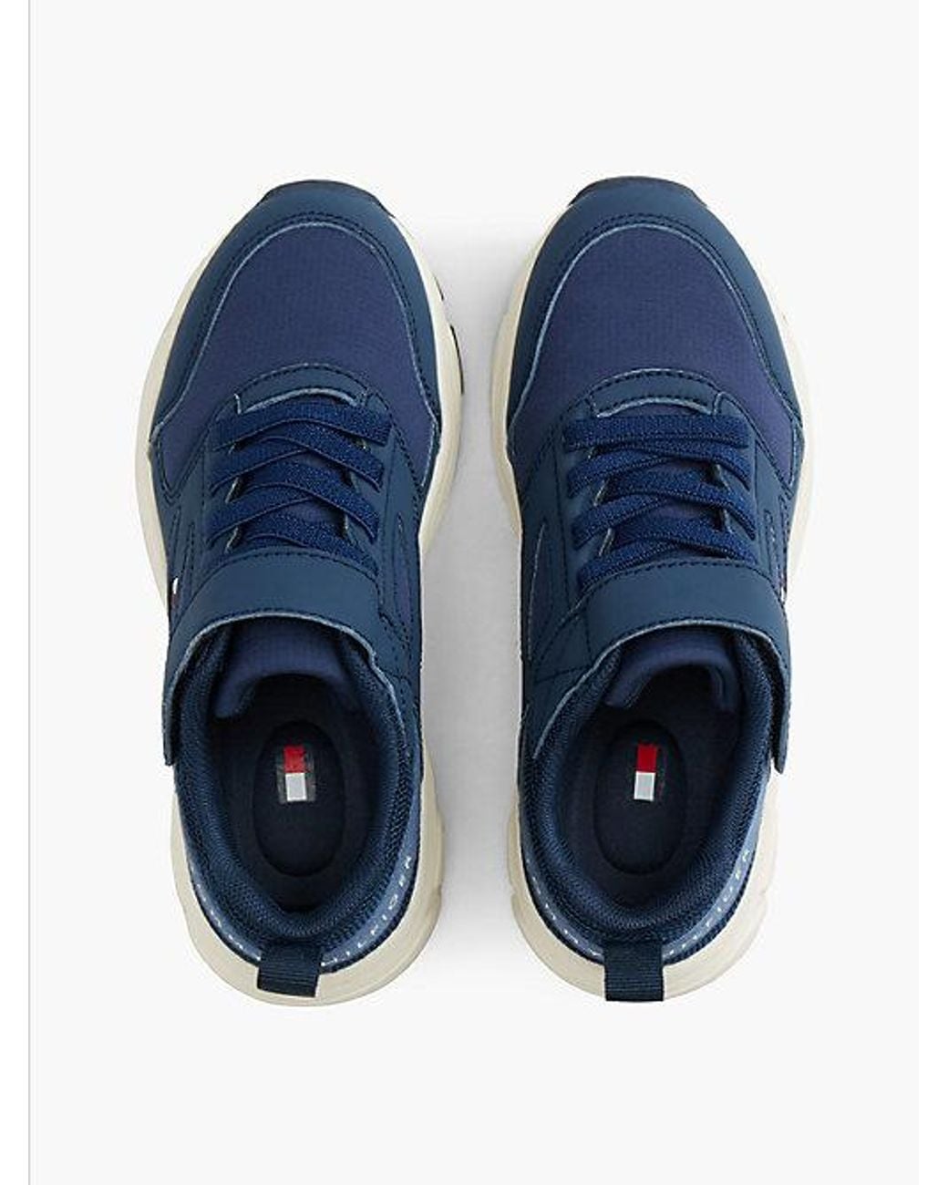 Tommy Hilfiger Blue Tonal Hook And Loop Ripstop Trainers