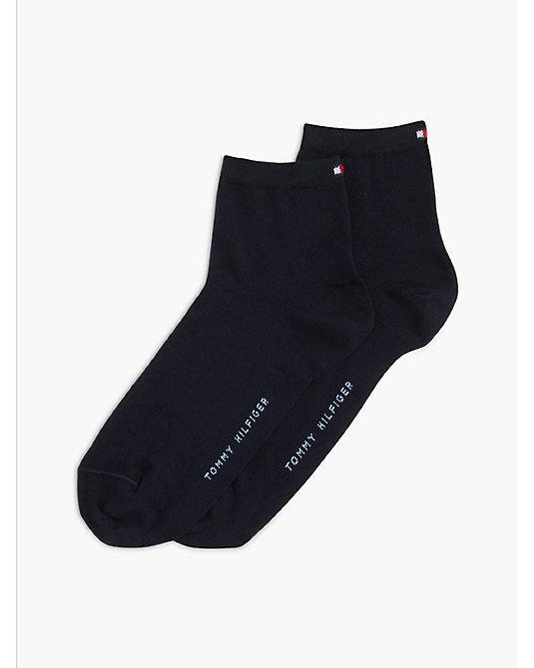 Tommy Hilfiger Blue 2 Pack Flag Embroidery Short Socks