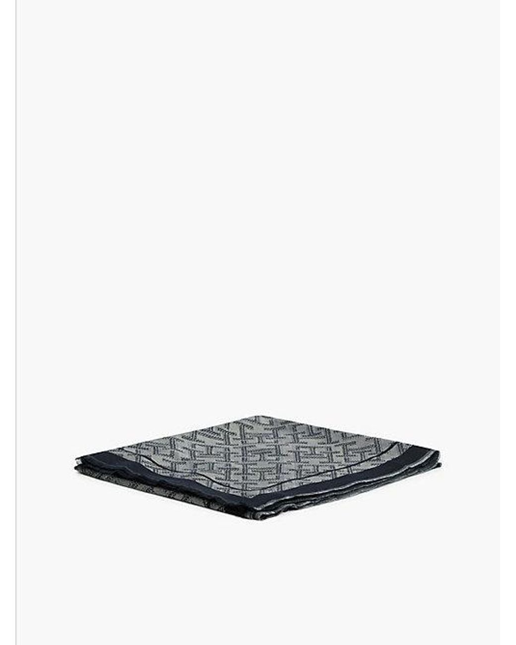 Tommy Hilfiger Black Th Monogram Jacquard Scarf