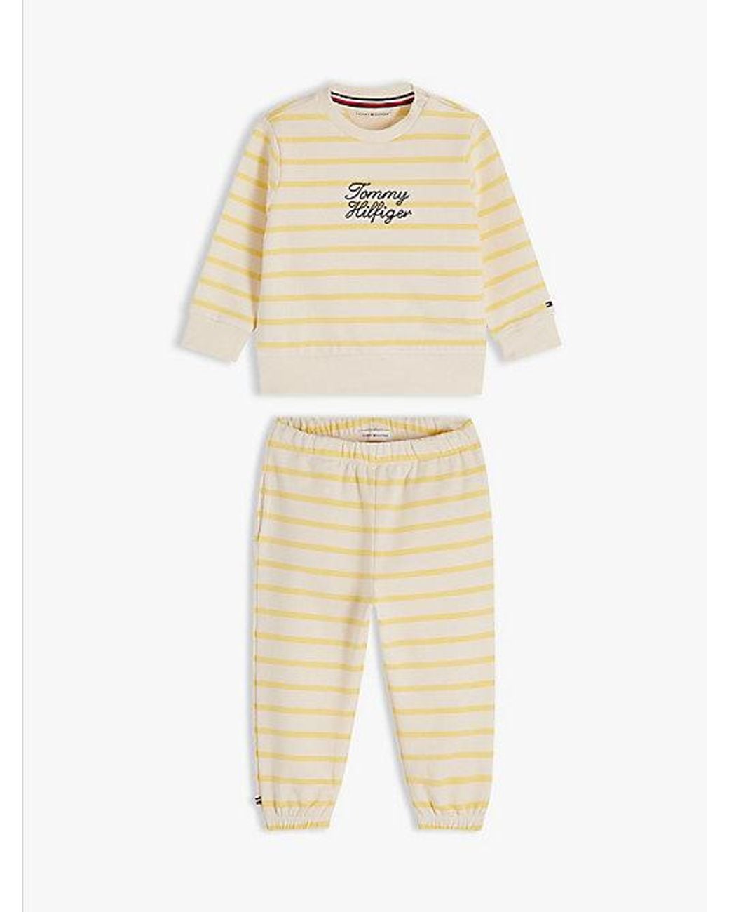 Tommy Hilfiger Natural Rope Logo Sweatshirt And Joggers Sets