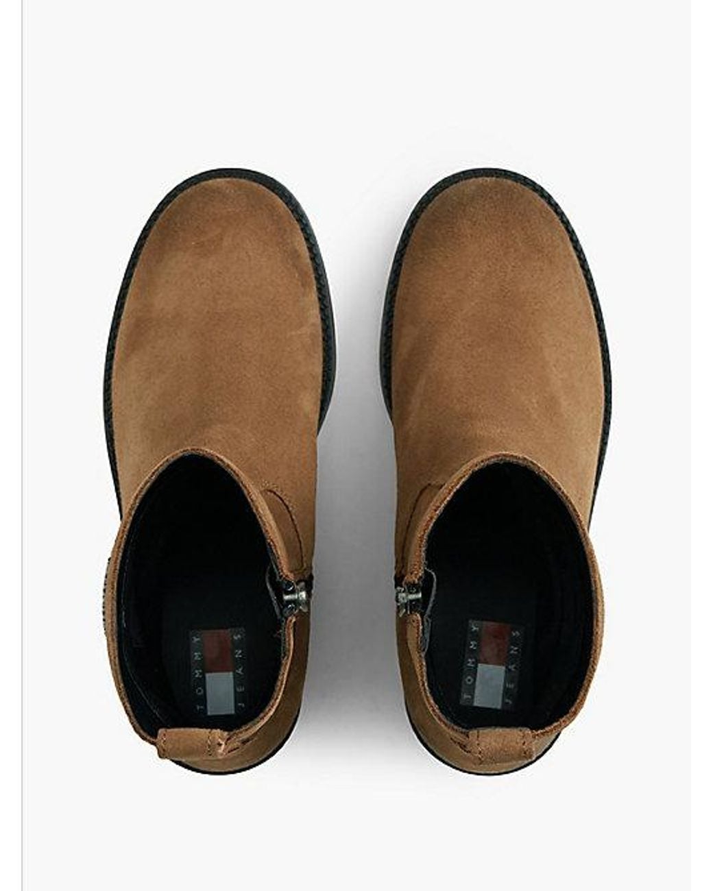 Tommy Hilfiger Brown Tommy Jeans Suede Soft Outsole Chelsea Boots
