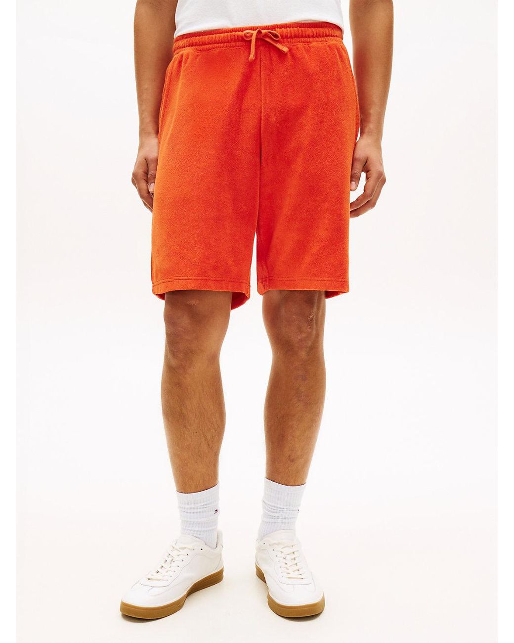 Tommy Hilfiger Red Flag Embroidery Towelling Sweat Shorts for men