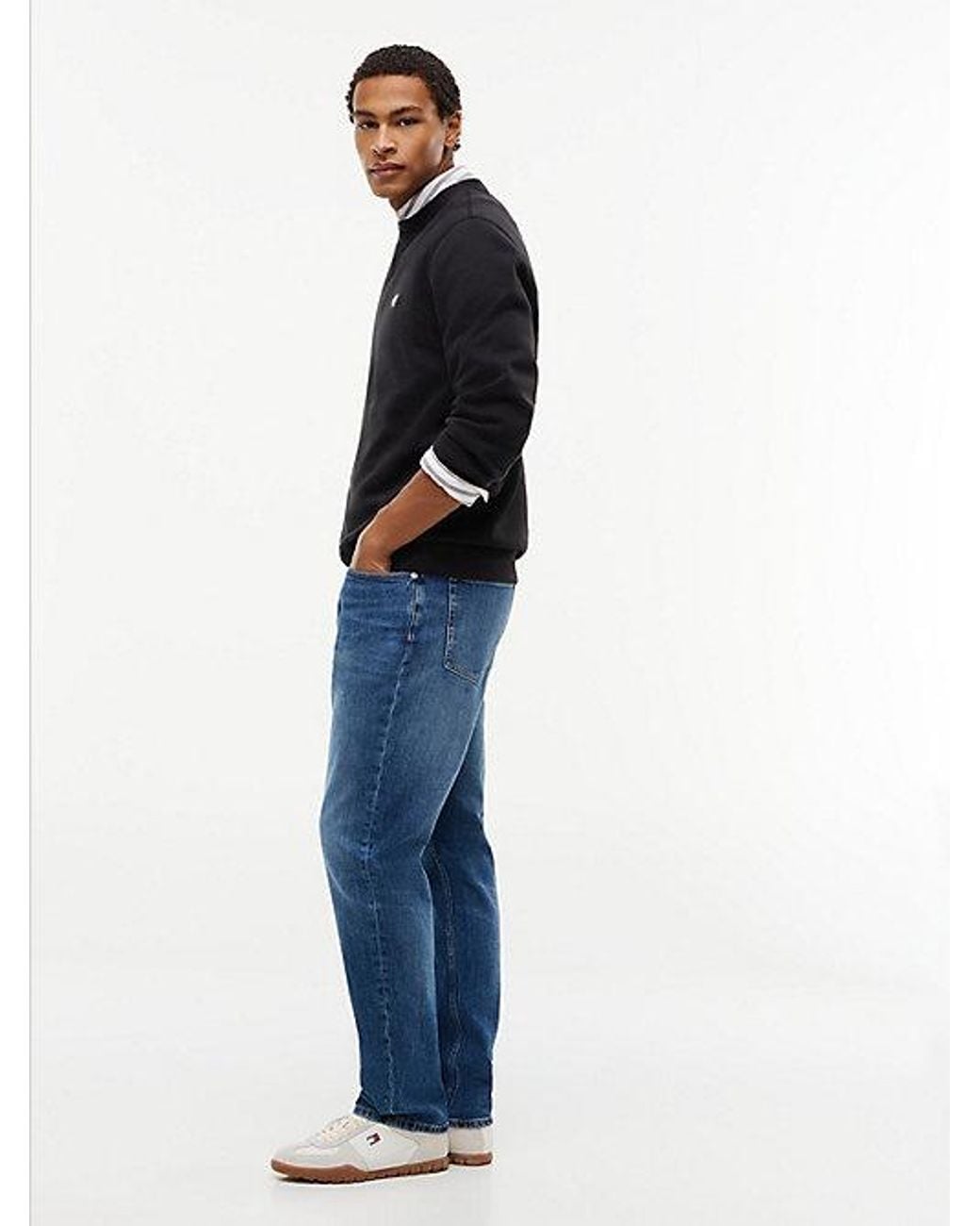 Tommy Hilfiger Blue Ryan Slim Straight Faded Jeans for men