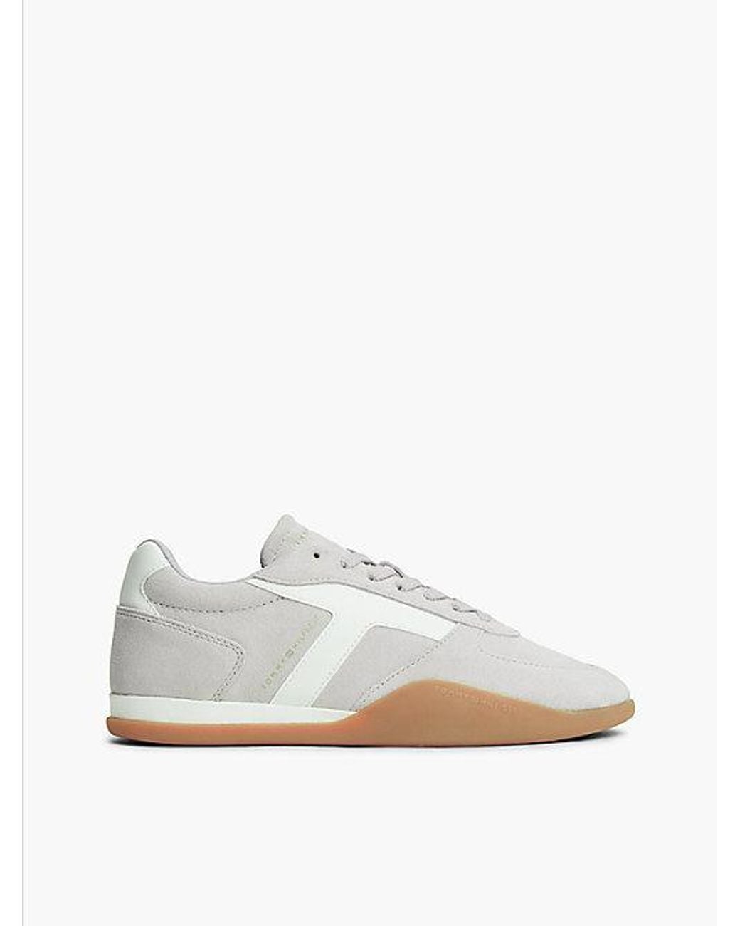 Tommy Hilfiger White Suede Vintage Low Profile Trainers