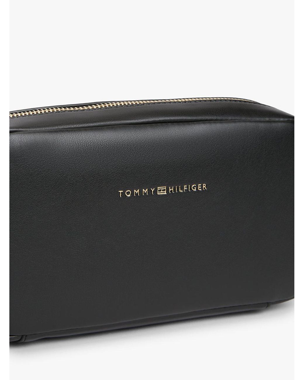 Tommy Hilfiger Black Essential Debossed Crossbody Camera Bag