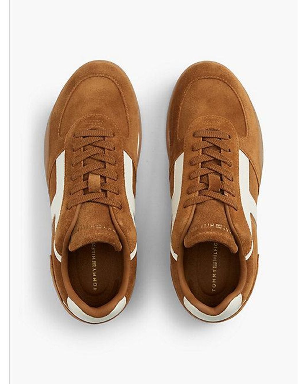 Tommy Hilfiger Brown Suede Vintage Low Profile Trainers
