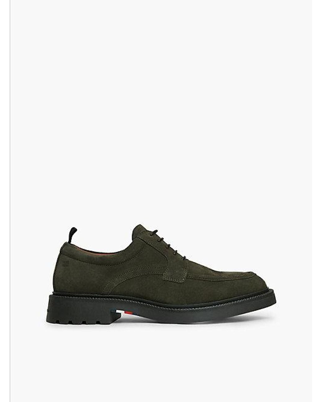 Tommy Hilfiger Green Suede Lace Up Derby Shoes for men