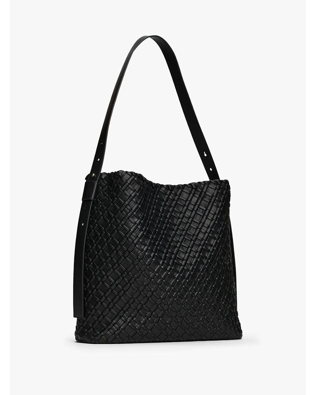 Tommy Hilfiger Black Th Monogram Braided Hobo Bag