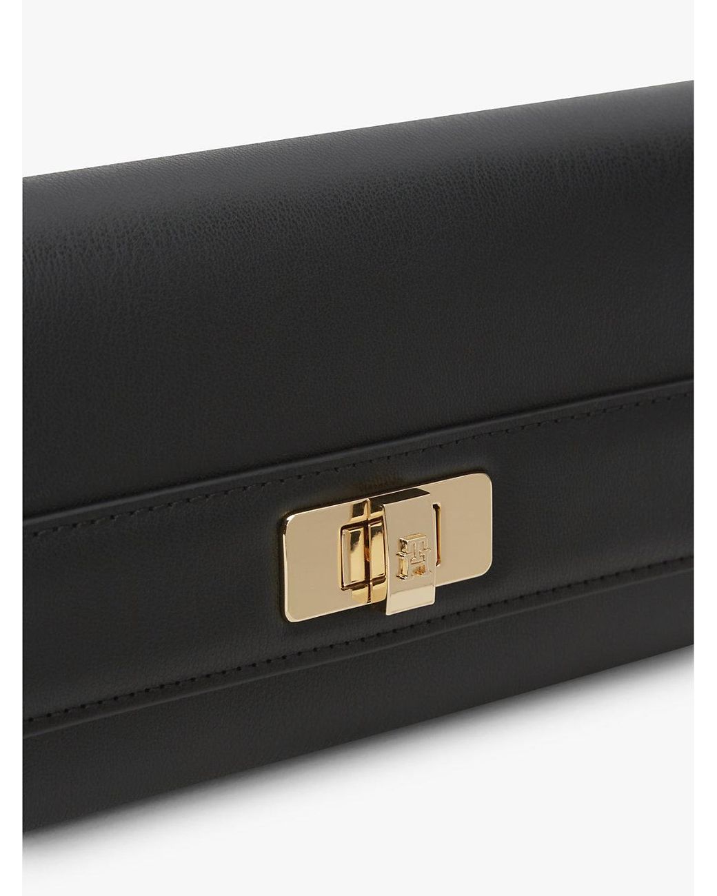 Tommy Hilfiger Black Modern Th Monogram Turn Lock Wallet