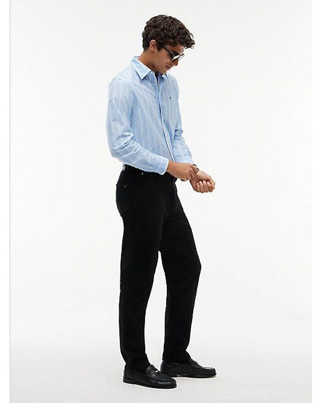 Tommy Hilfiger Harlem Black Relaxed Tapered Leg Jeans for men