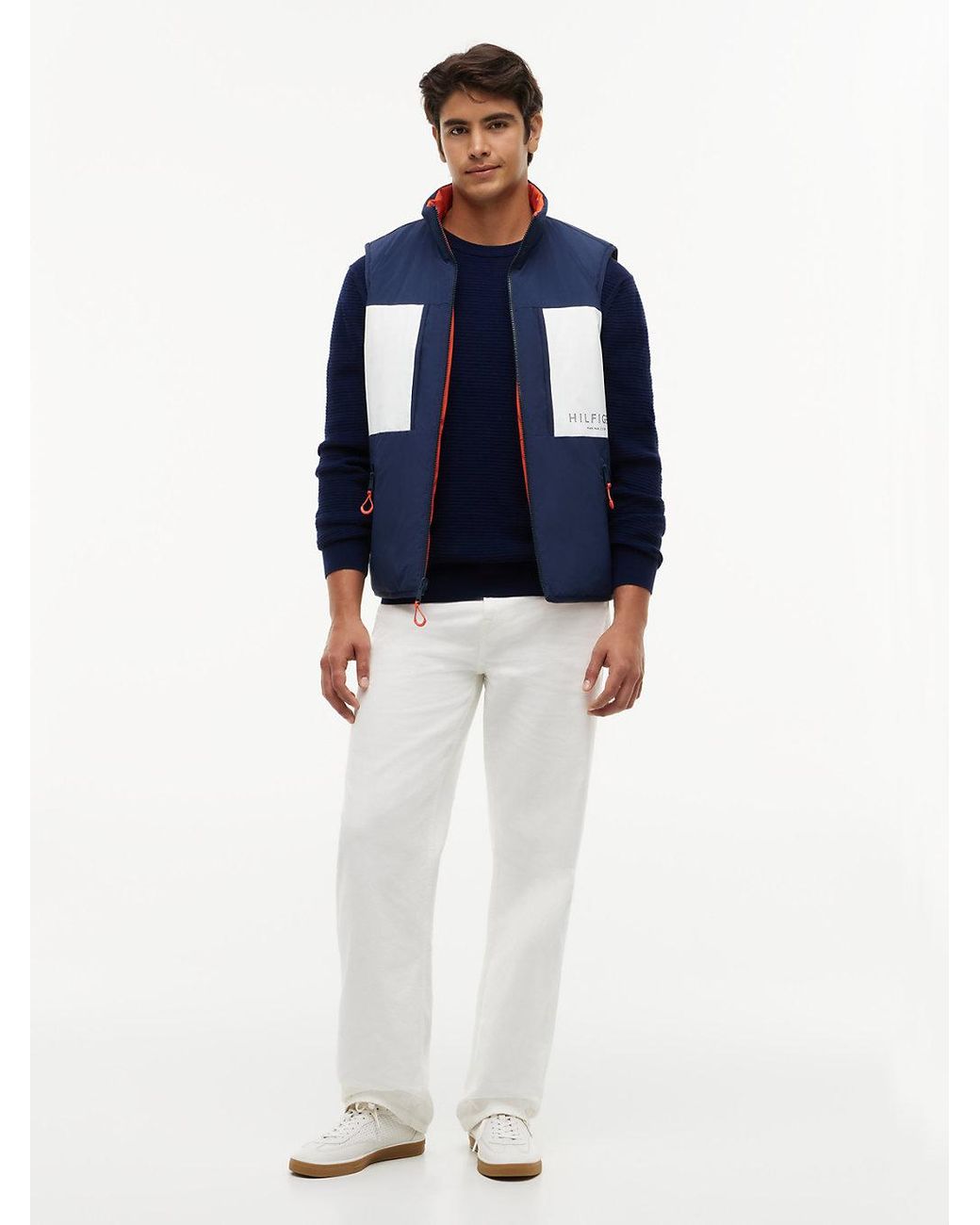 Tommy Hilfiger Blue Reversible Zip-Thru Regatta Gilet for men