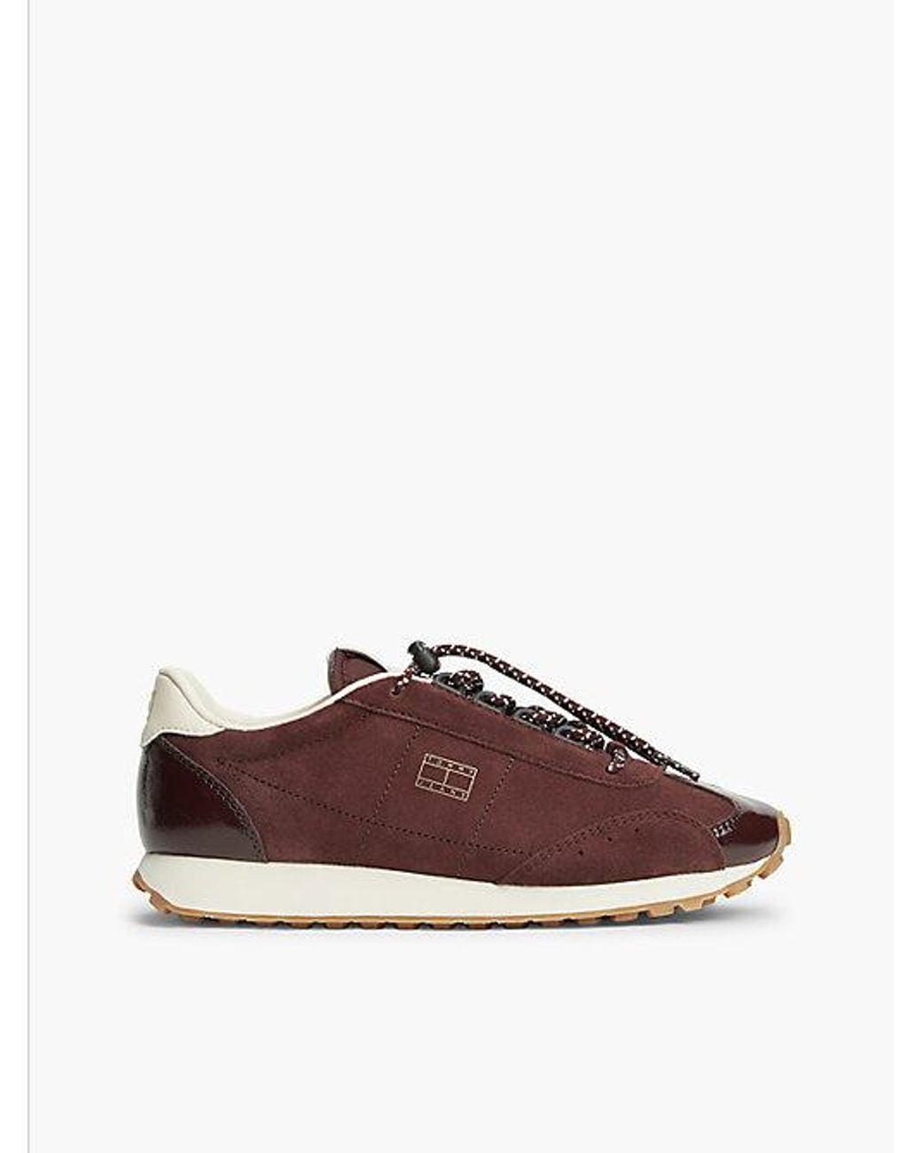 Tommy Hilfiger Brown Tommy Jeans Archive Suede Speed Lace Trainers