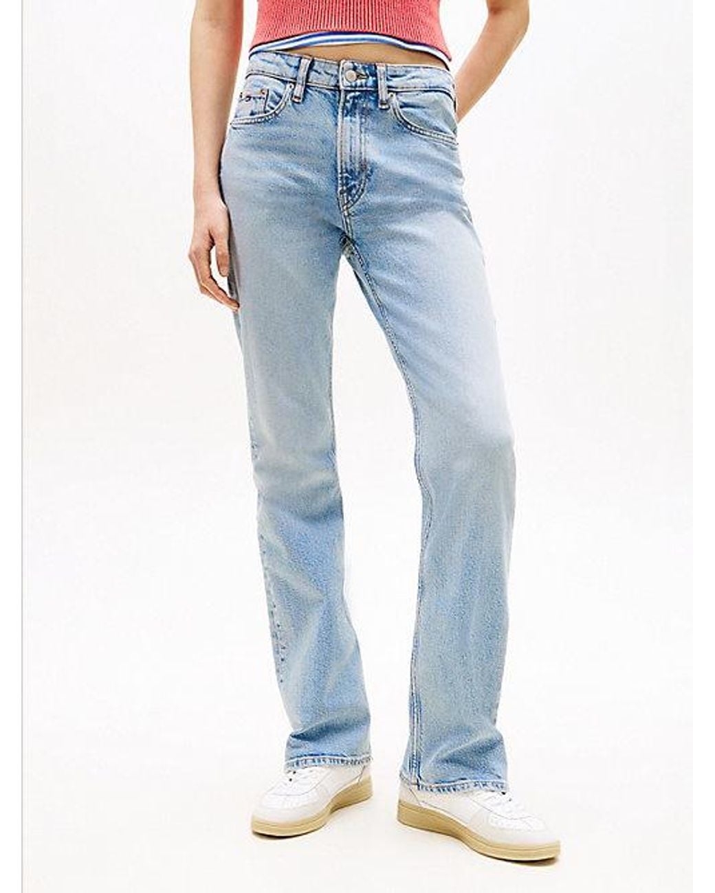 Tommy Hilfiger Blue Faded Mid Rise Bootcut Jeans