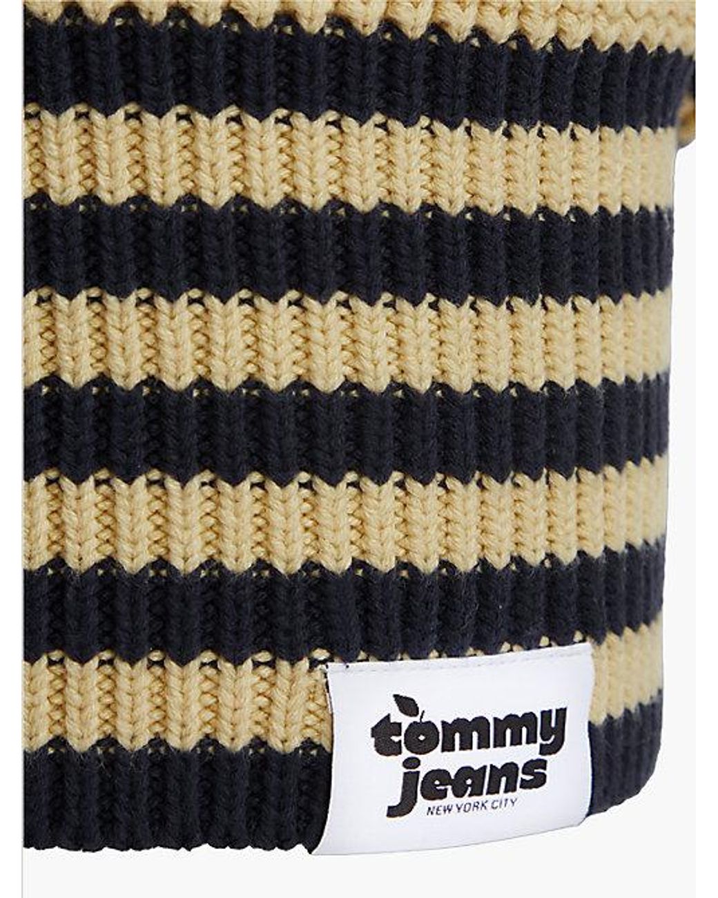 Tommy Hilfiger Gray Tommy Jeans Rib Knit Stripe Knitted Hood