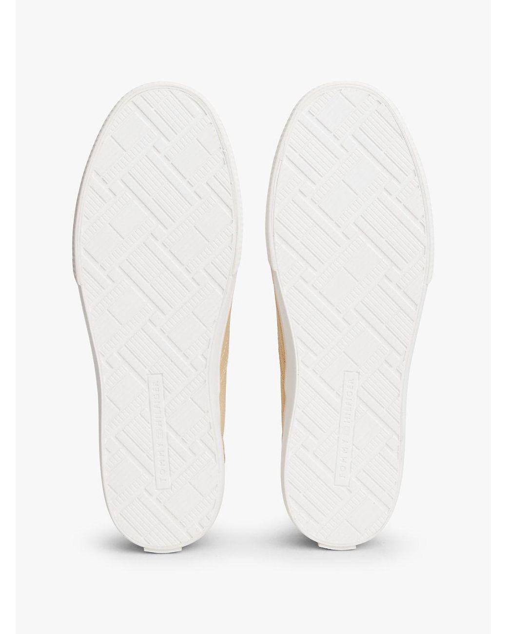 Tommy Hilfiger Natural Low Profile Canvas Slip-On Trainers