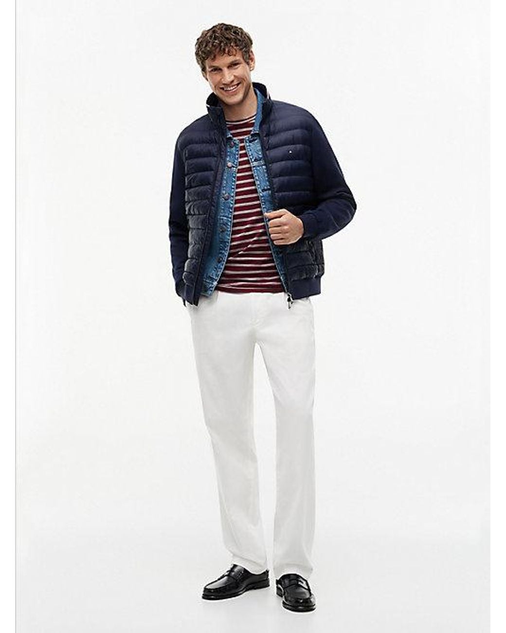 Tommy Hilfiger Blue Intechno Knit Zip Thru Sweatshirt for men