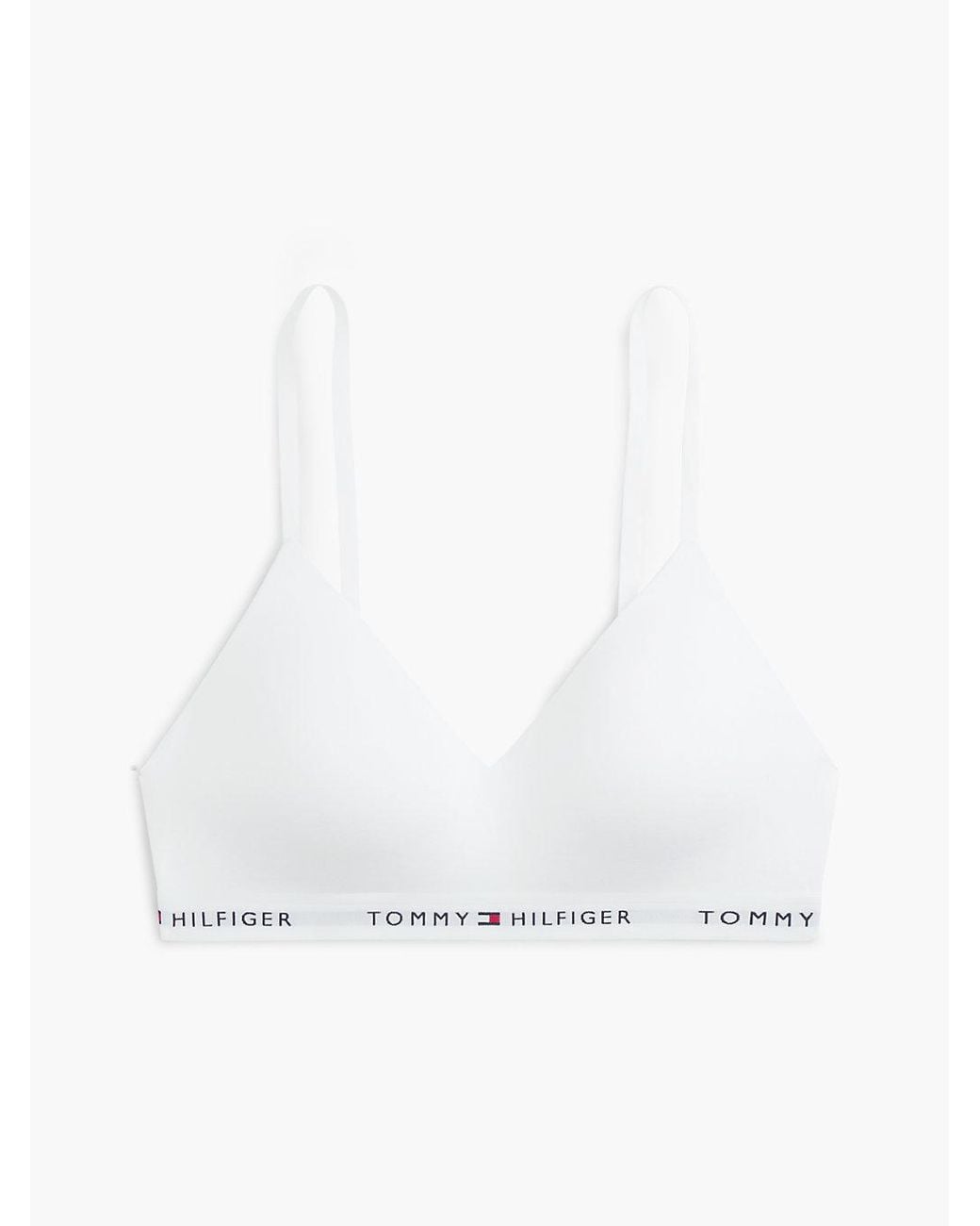 Tommy Hilfiger White Repeat Logo Underband Push-Up Bralette