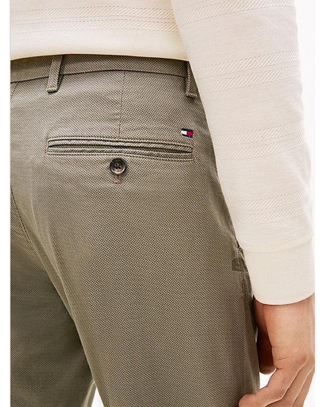 Tommy Hilfiger Natural Bleecker Print Slim Chinos for men