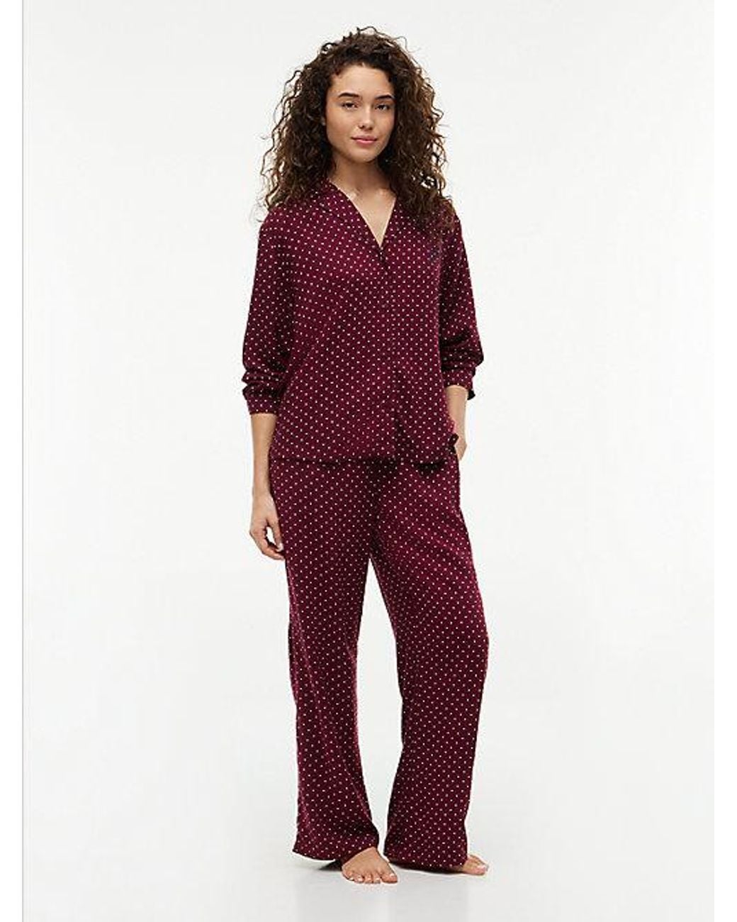 Tommy Hilfiger Red Essential Print Embroidery Relaxed Pyjama Shirt