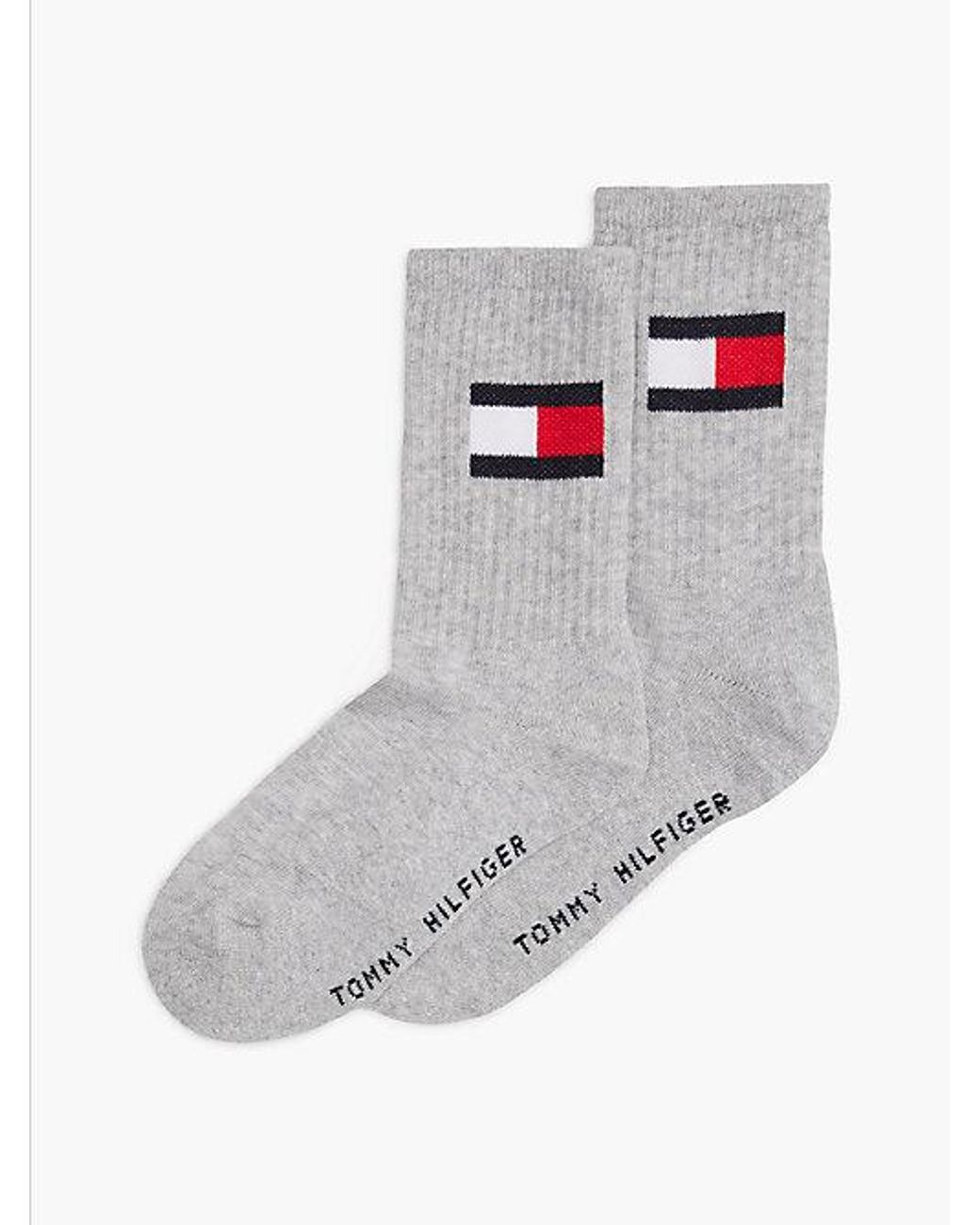 Tommy Hilfiger Gray 2 Pack Flag Socks