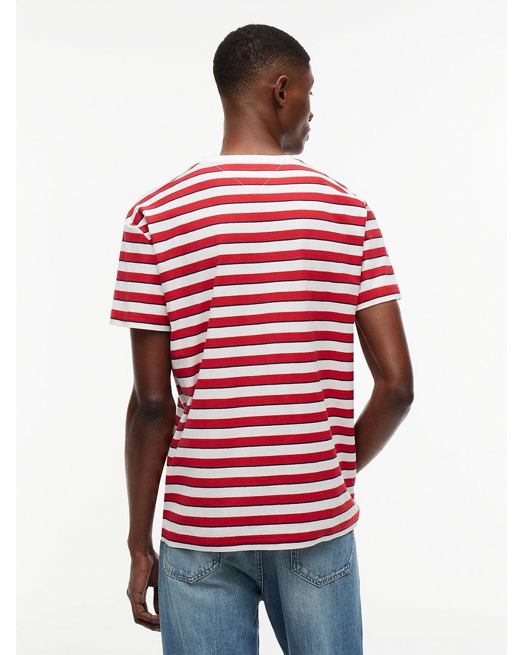 Tommy Hilfiger Blue Tommy Flag Stripe Jersey T-Shirt for men