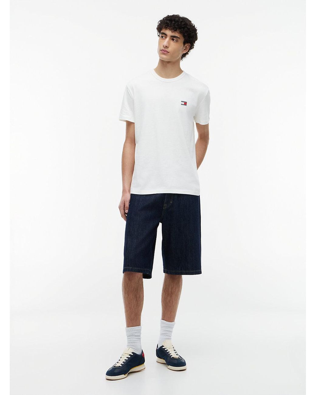 Tommy Hilfiger White Tommy Flag Crew Neck T-shirt for men